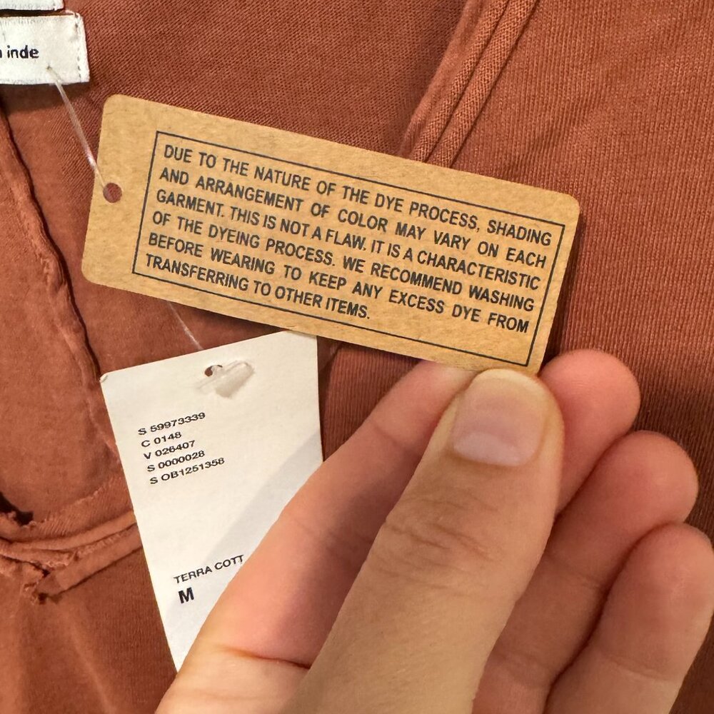 Urban Outfitters 100% Cotton Terra Cotta Tank Size M - Picture 5 of 8